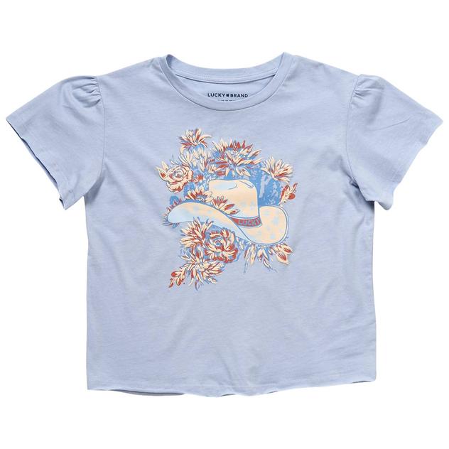 Girls (7-16) Lucky Brand Short Sleeve Cowgirl Hat Graphic Tee