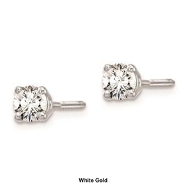 Pure Fire 14kt. Gold 1/2ctw. 4-Prong Diamond Screw-Back Earrings