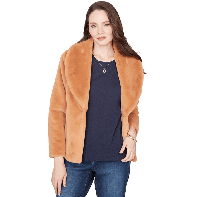 Petite Emaline Easton Faux Fur Jacket