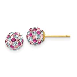 Gold Classics(tm) Multi 6mm Crystal Stud Earrings
