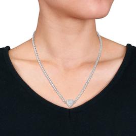 Sophia B 17 1/2ctw. Created White Sapphire Collar Necklace