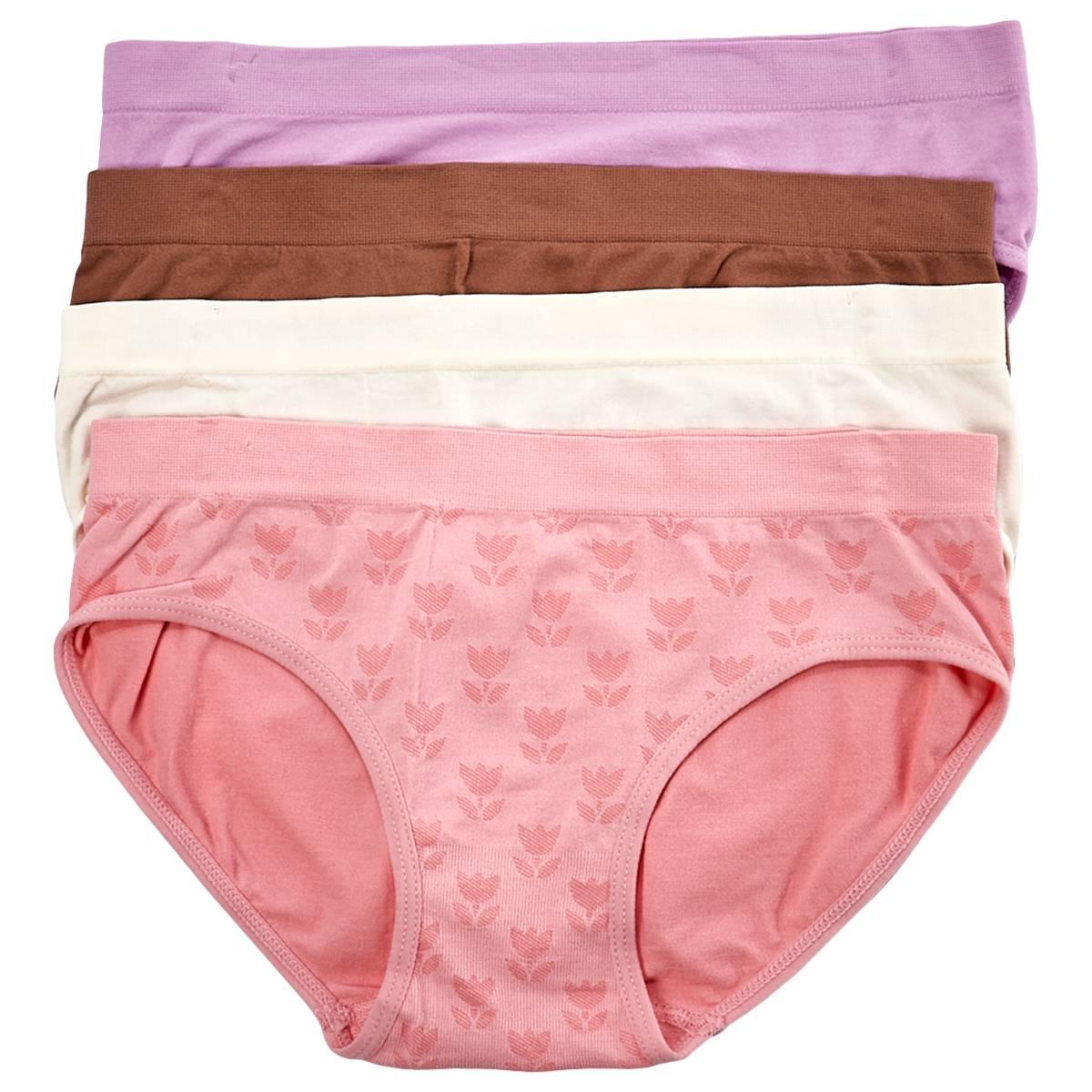 Girls Sweet Princess 4pk. Floral/Solid Hipsters