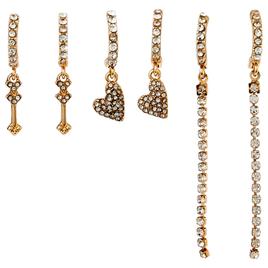 Ashley Set of 3 Gold Arrow/Heart/Drop Earrings
