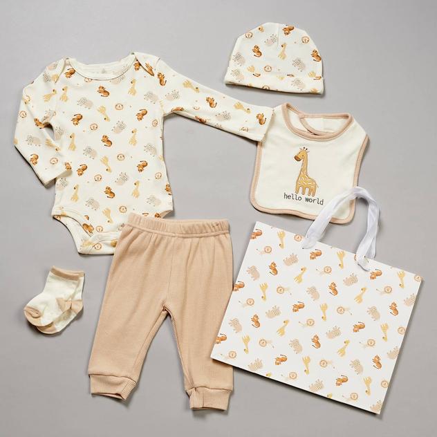 Baby Boy (NB-6M) Kyle & Deena® 7pc. Hello World Hanging Gift Set