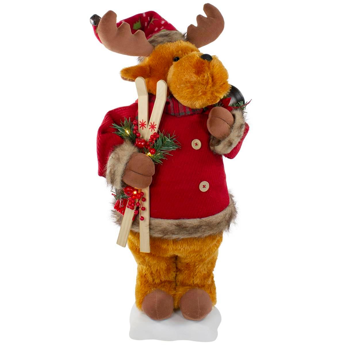 Northlight Seasonal 24in. Animated Musical Moose Christmas Figure