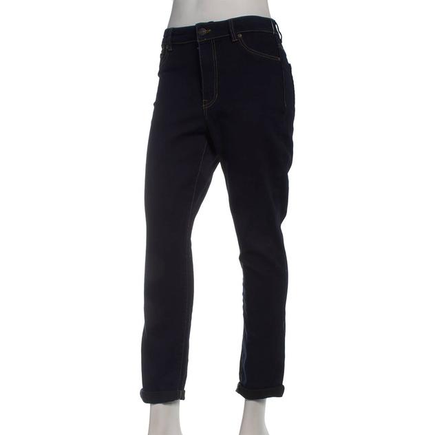 Womens Faith Jeans High-Rise Roll Cuff Rinsed Jeans