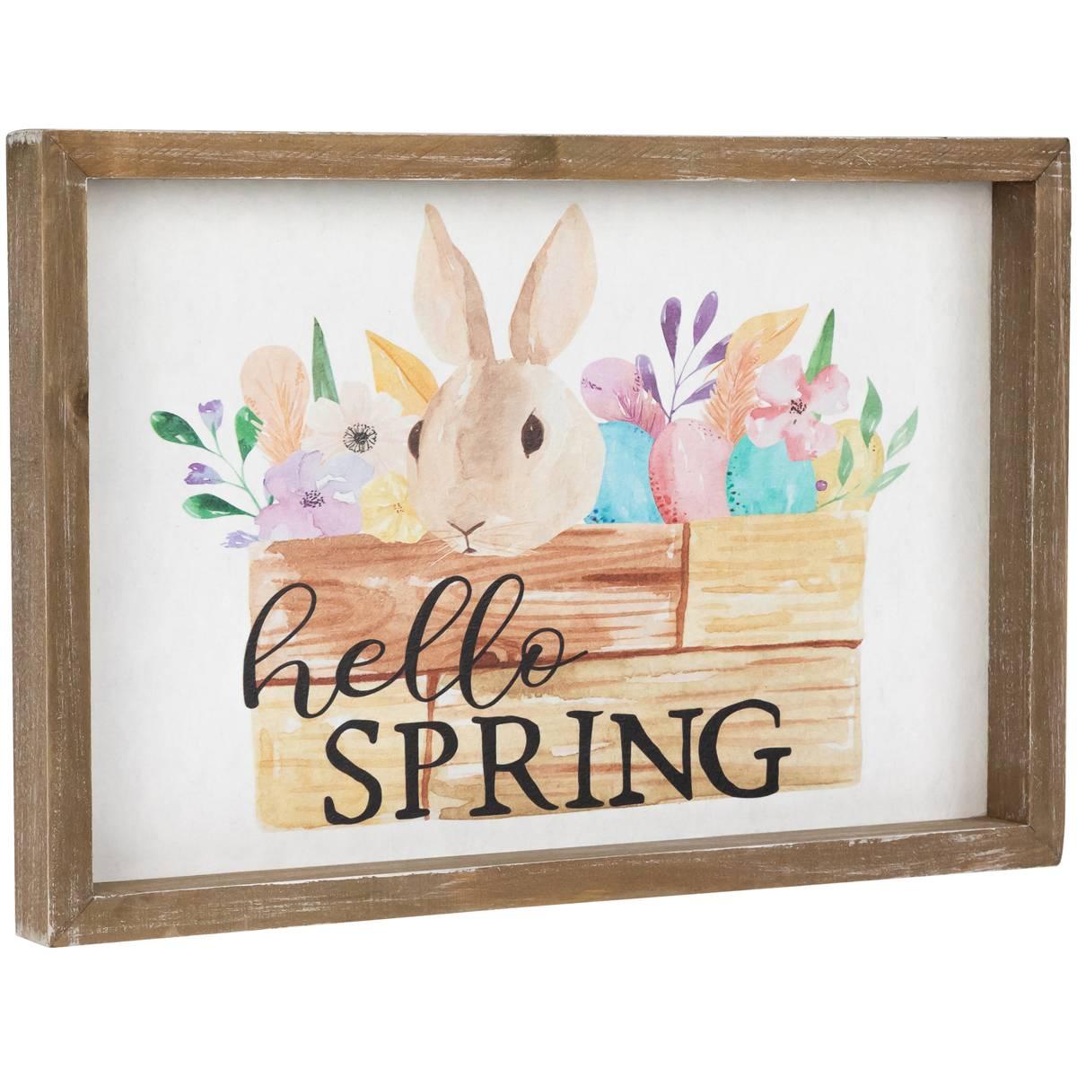 Northlight Seasonal Hello Spring Framed Easter Wall Sign