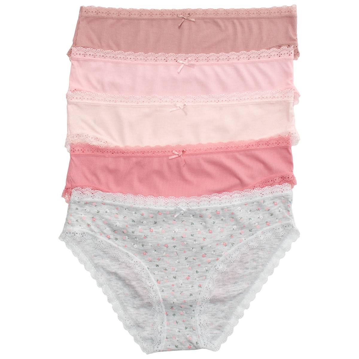 Womens Laura Ashley® 5pk Rib Hipster Panties - LS3060-5PKH
