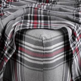 Kathy Ireland 100% Turkish Cotton Flannel Crimson Check Sheet Set