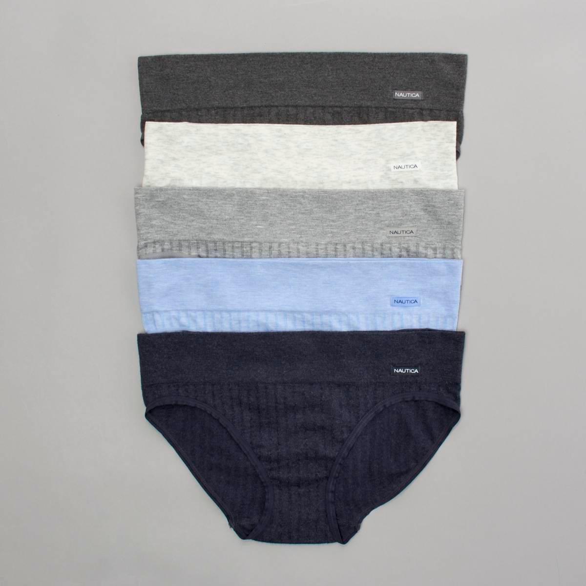 Womens Nautica 5pk. Seamless Rib Hipster Panties - NT7405-5PKAK