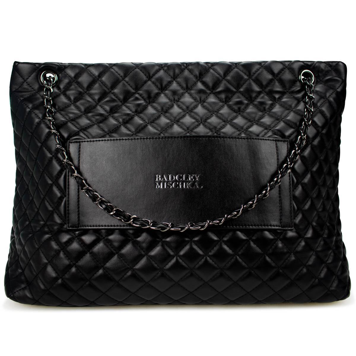 Badgley Mischka Diana XL Vegan Leather Tote Weekender Travel Bag