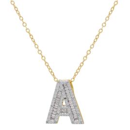 Gianni Argento 14kt. Gold 1/10ctw. Diamond Initial A Necklace