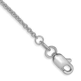Gold Classics(tm) 10kt. White 1.4mm Chain Ankle Bracelet