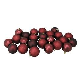 Northlight Seasonal 24ct. Burgundy Christmas Ball Ornaments