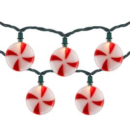 Northlight Seasonal 10ct. Peppermint Candies Christmas Lights