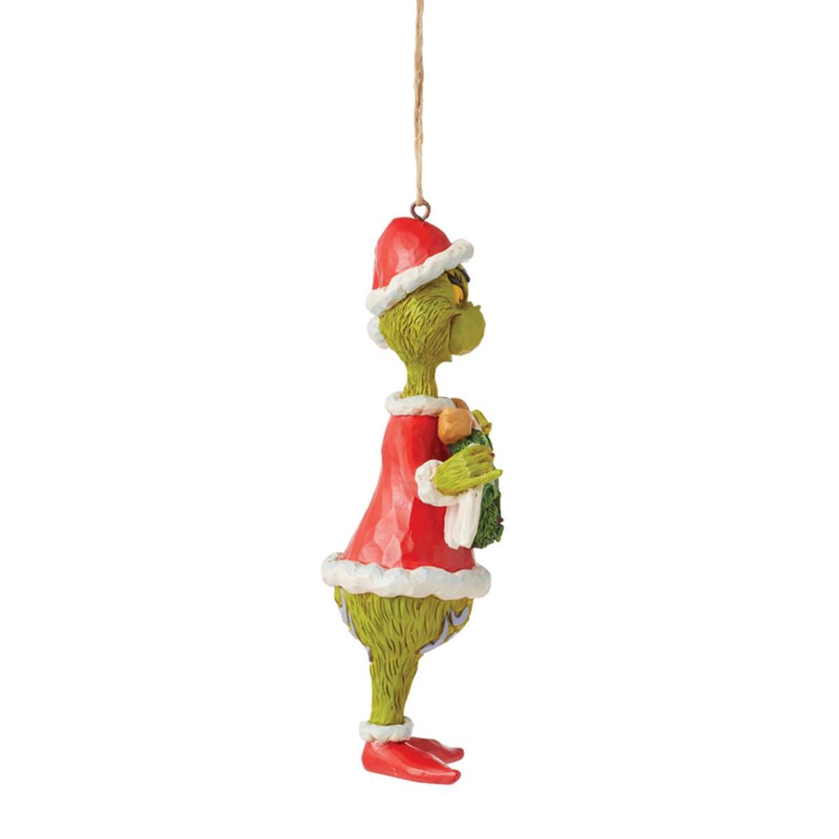 Jim Shore Grinch Holding Banner Christmas Ornament