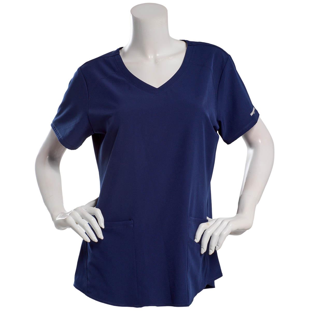 Womens Skechers Short Sleeve V-Neck Scrub Top with 3 Pockets