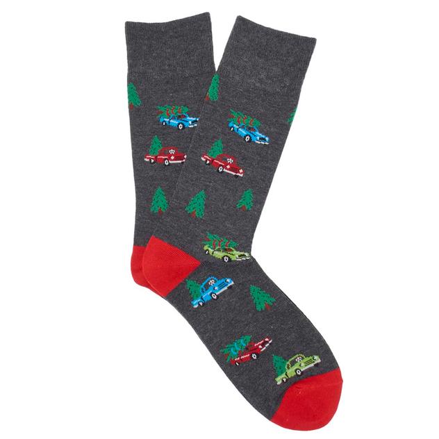 Mens Davco® Tree Shopping Crew Socks
