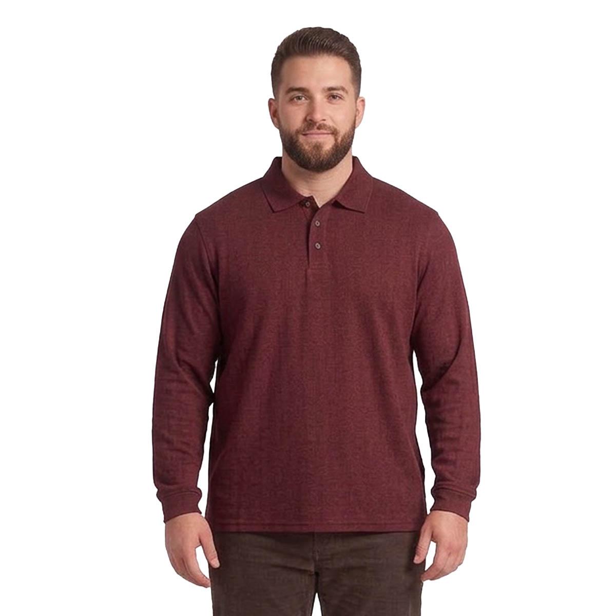 Mens Big & Tall Architect(R) Long Sleeve Solid Interlock Henley