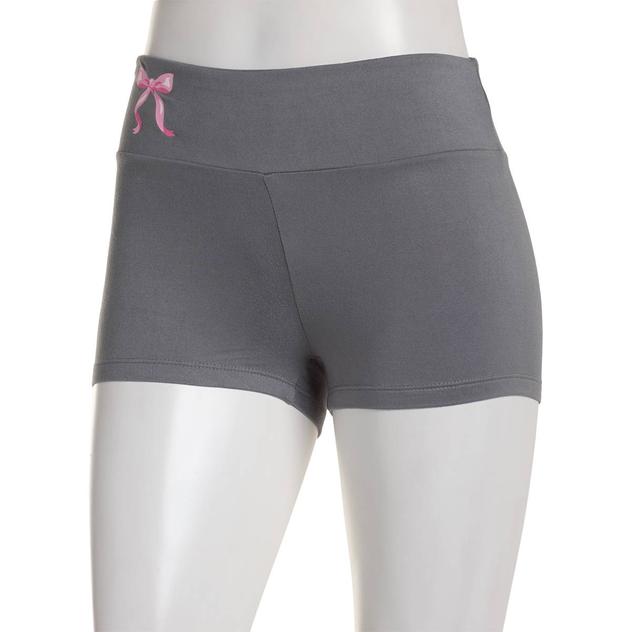 Juniors Derek Heart Bow Graphic Soft Short Shorts