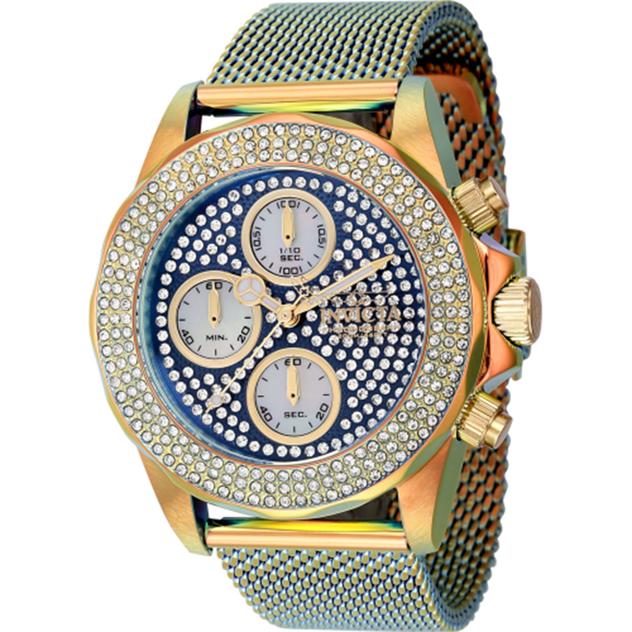 Women Invicta Pro Diver Blue Dial Sub Dial Watch - 44258