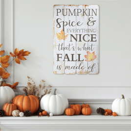 Northlight Pumpkin Spice Everything Nice Fall Wooden Wall Sign