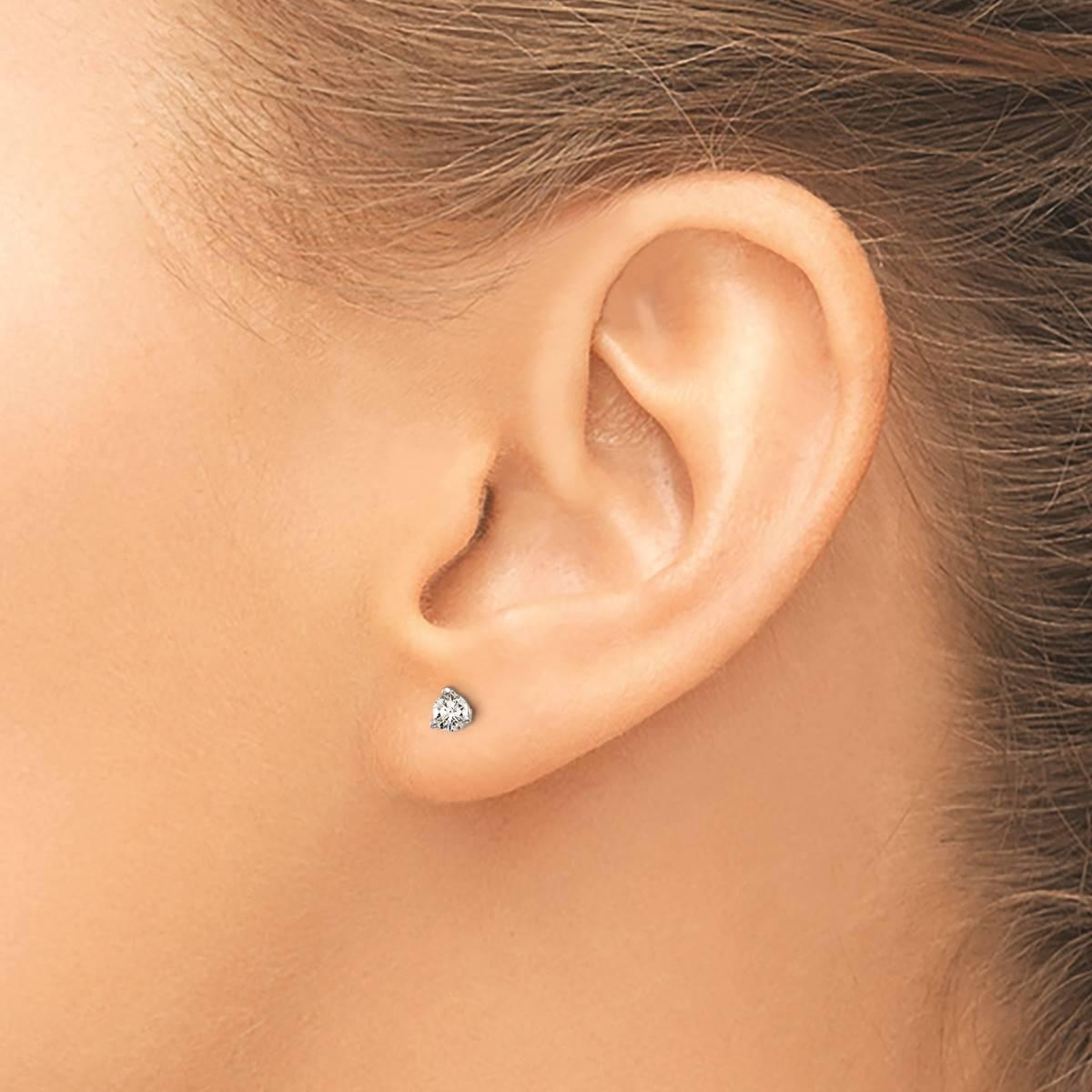 Pure Fire 14kt White Gold Certified 1/4ctw Lab Diamond Earrings