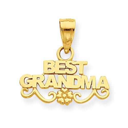 Gold Classics(tm) 14kt. Yellow Gold Best Grandma Pendant