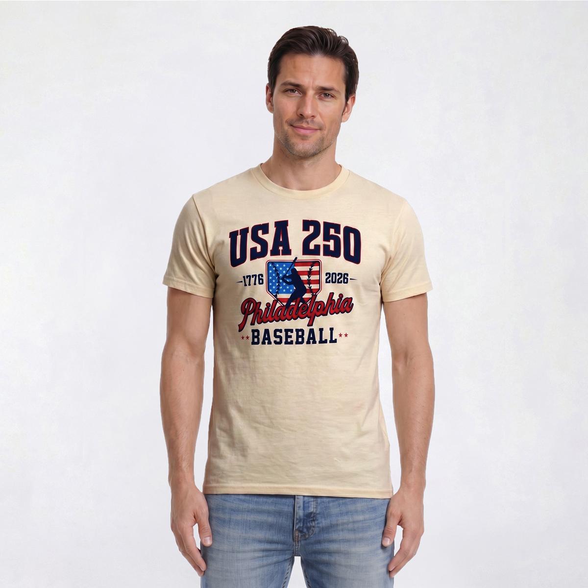 Mens Tailgate Philadelphia Baseball Philly USA 250 Tee
