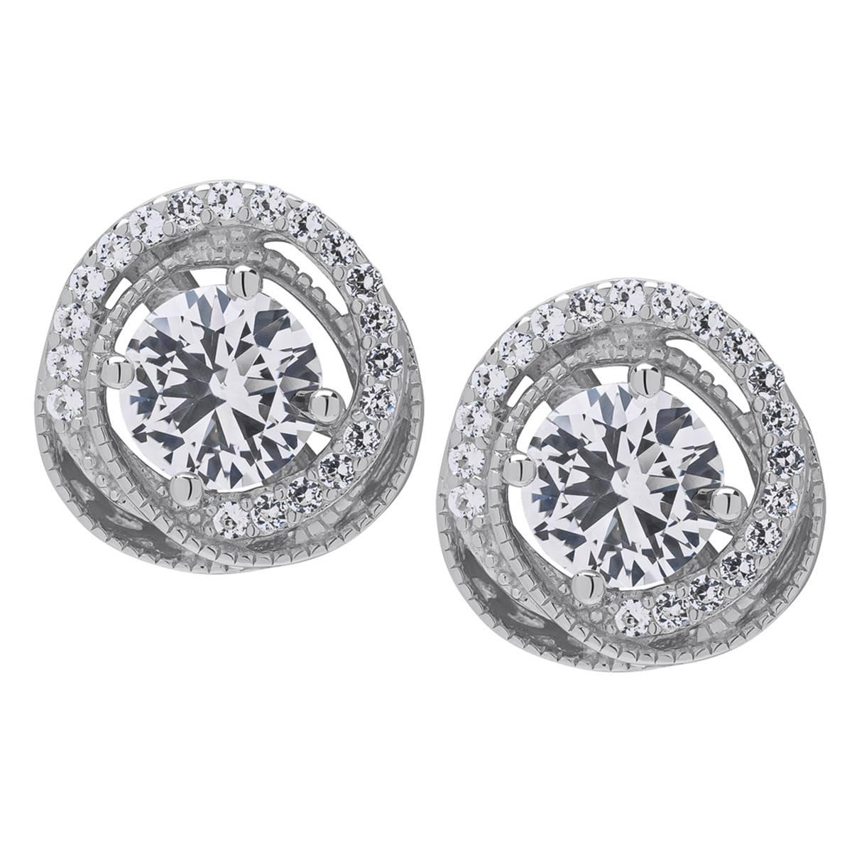 Gianni Argento Sterling Silver Love Knot Stud Earrings