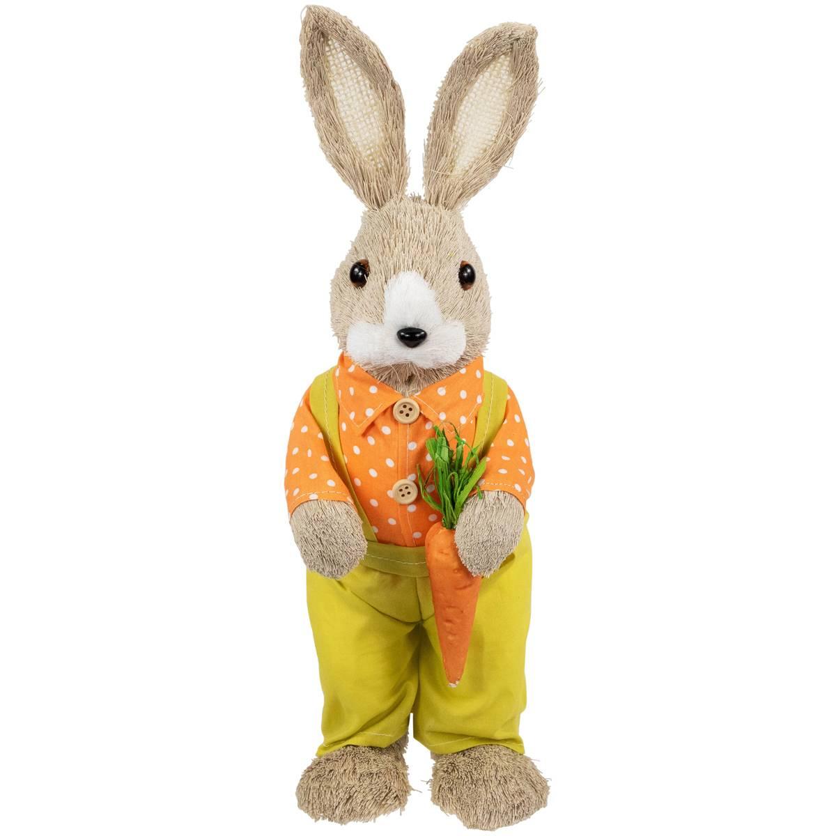 Northlight Seasonal Standing Boy Rabbit w/ Carrot Easter Figurine