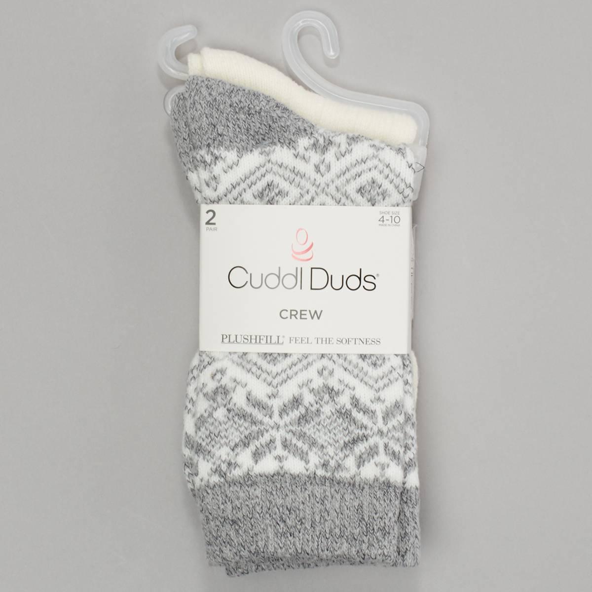 Womens Cuddl Duds 2Pk Snowflake Boot 24.00