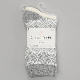 Womens Cuddl Duds 2Pk Snowflake Boot 24.00