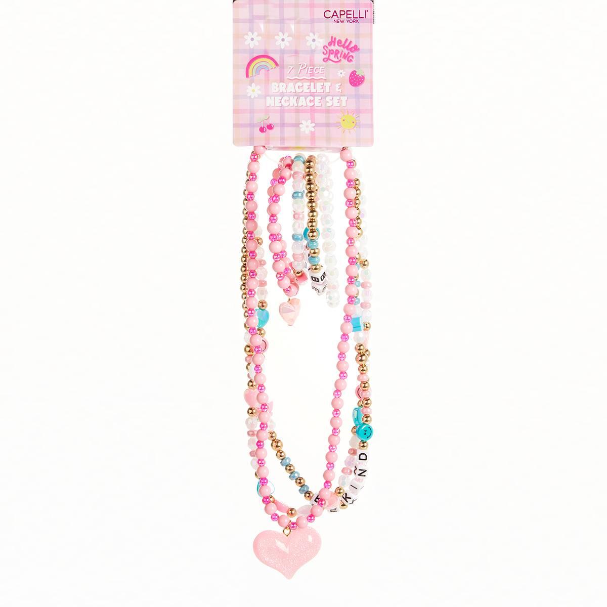 Girls Capelli New York 7Pc Necklace & Bracelet Set
