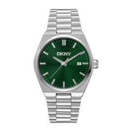 Mens DKNY Date Green Dial Bracelet Watch - DK1G135M0065