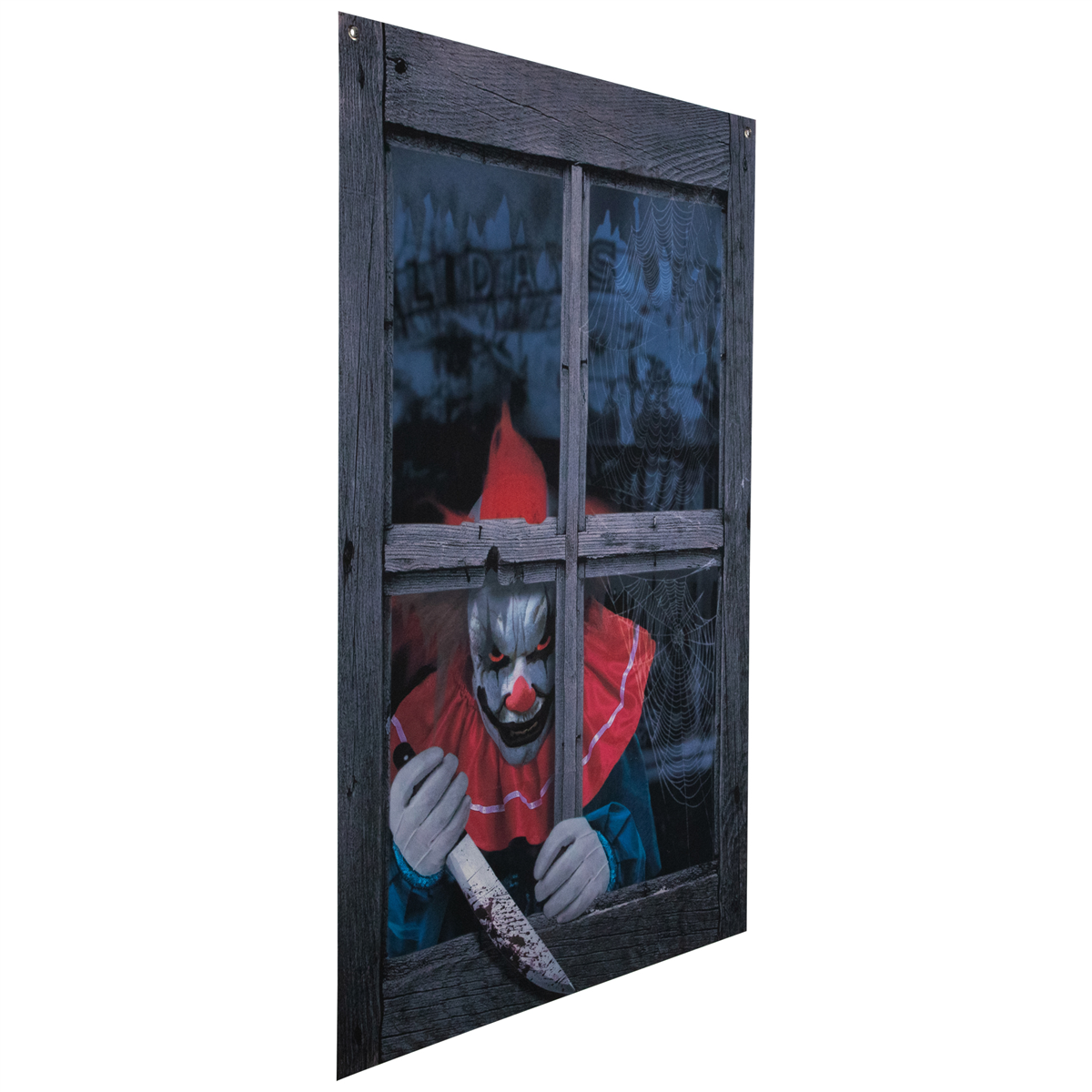 Northlight Creepy Clown Scary Window Halloween Decoration - 47in.