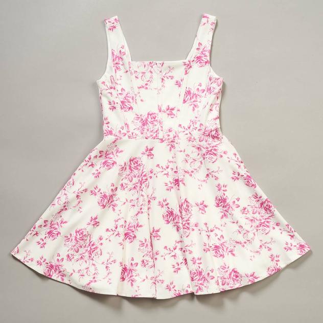 Girls (7-16) Rare Editions Sleeveless Rose Mock Corset Dress