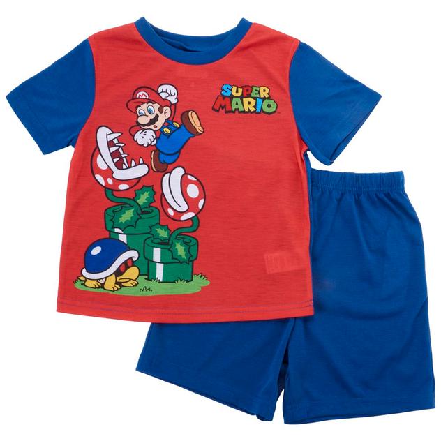 Boys Go Mario 2pc. Color Block Pajama Set