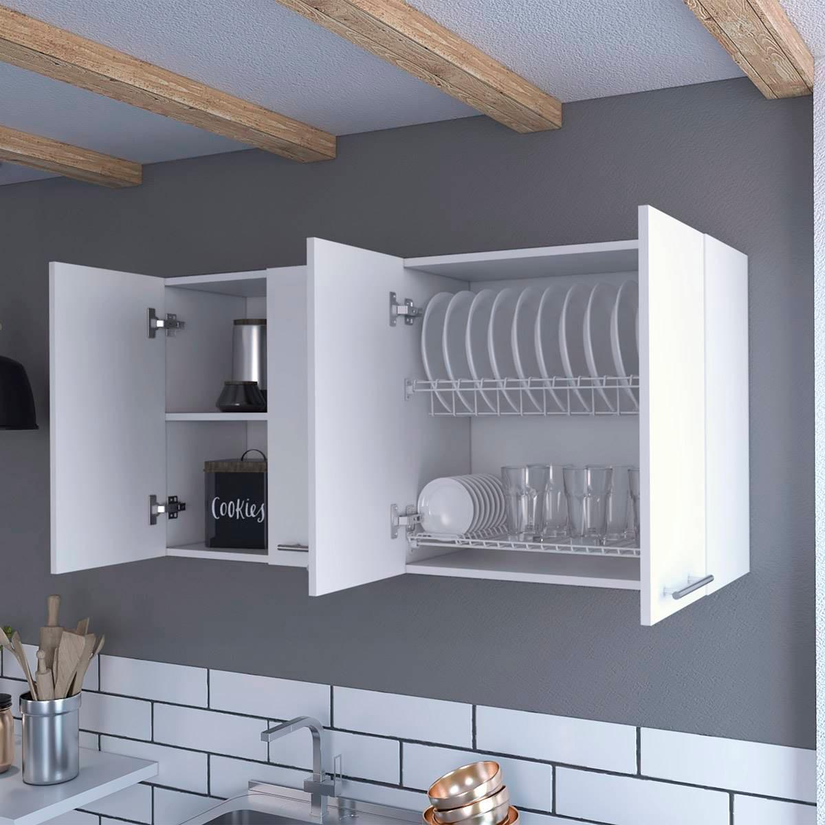 FM FURNITURE Sitka Wall Cabinet w/ Dish Rack
