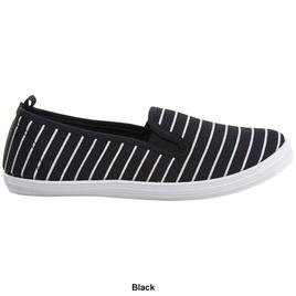 Womens Ashley Blue Stripe Twin Gore Flats