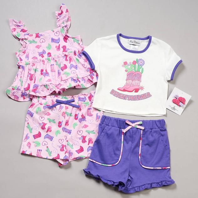 Girls (4-6x) Rare Editions 4pc. Desert Dreamer Top & Shorts Set