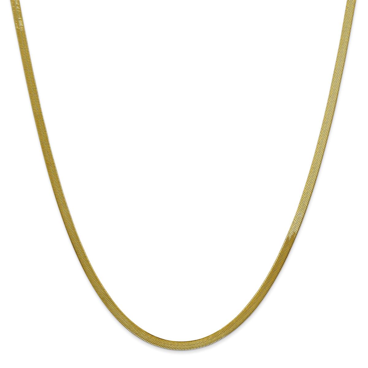 Unisex Gold Classics(tm) 10kt. 3.0mm 18in. Silky Herringbone Chain