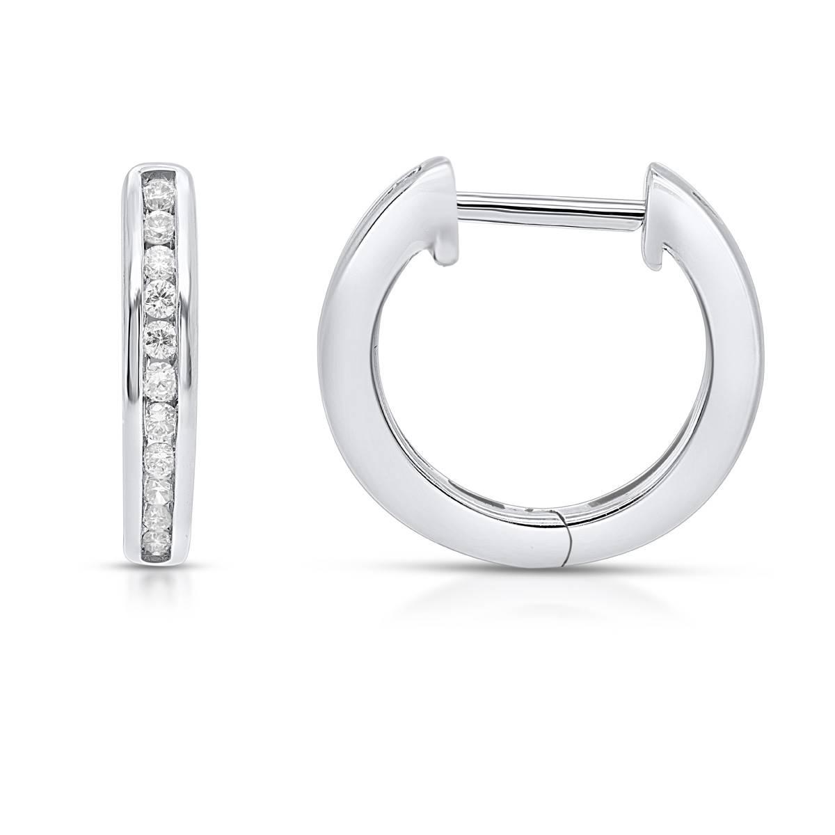 Nova Star(R) 1ctw. Lab Grown Diamond Channel Set Hoop Earrings