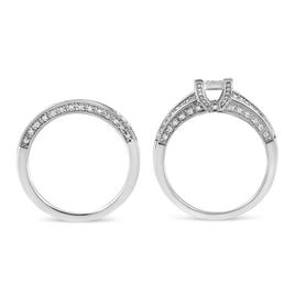 Haus of Brilliance 3/4ctw Diamond Engagement Ring and Band Set