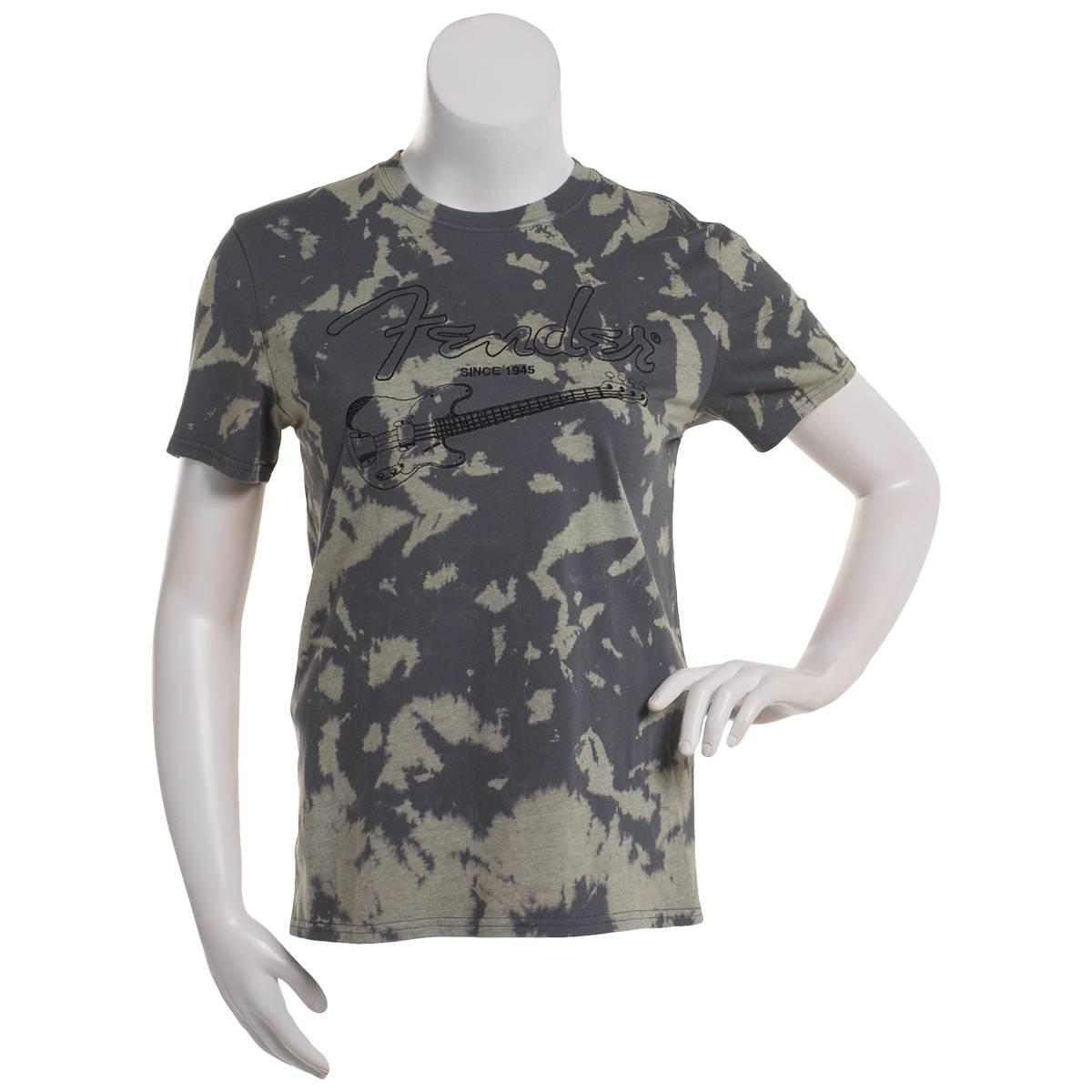 Juniors Fender® Embroidered Bass Guitar Acid Wash Tee