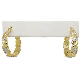 Accents by Gianni Argento Gold Diamond Accent XO Hoop Earrings