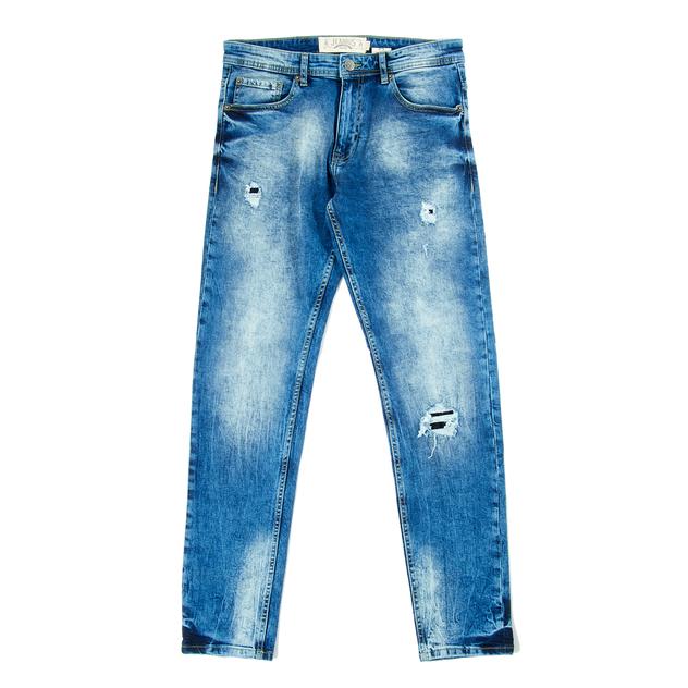 Young Mens akademiks® 5 Pocket Rip Repair Denim Jeans