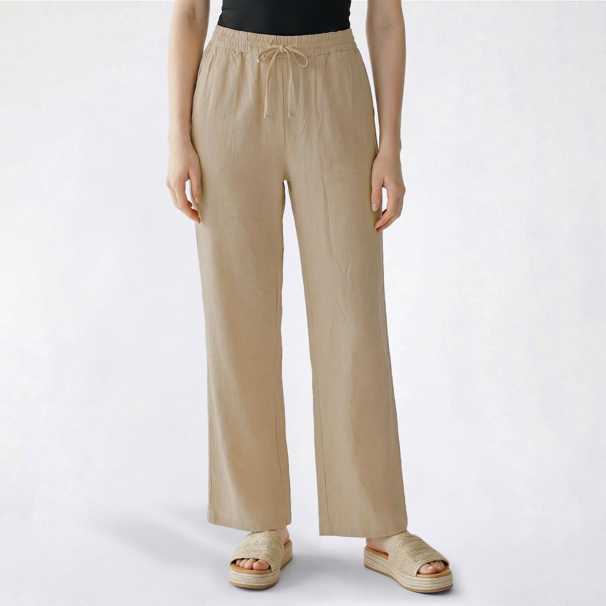 Juniors Hunter & Brown Elastic Waist Drawstring Wide Leg Pants