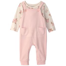 Baby Girl (NB-12M) Carter''s 2pc. Overall Set - Pink/Ivory