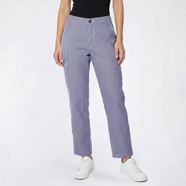 Womens LANDS’ END® Stripe Straight Leg Chino Pants